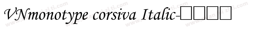 VNmonotype corsiva Italic字体转换